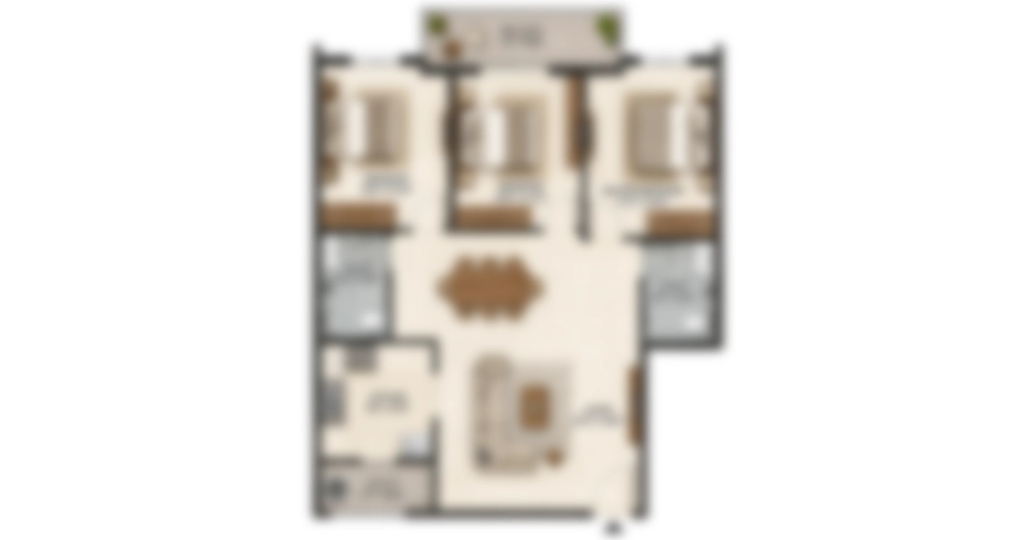 Terazza Juhu 4 BHK Floor Plan